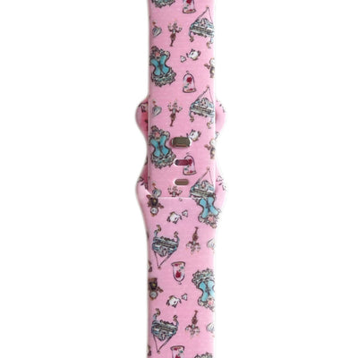 Beauty and the Beast Watch Band - Pink - Tweedle Dee Designs