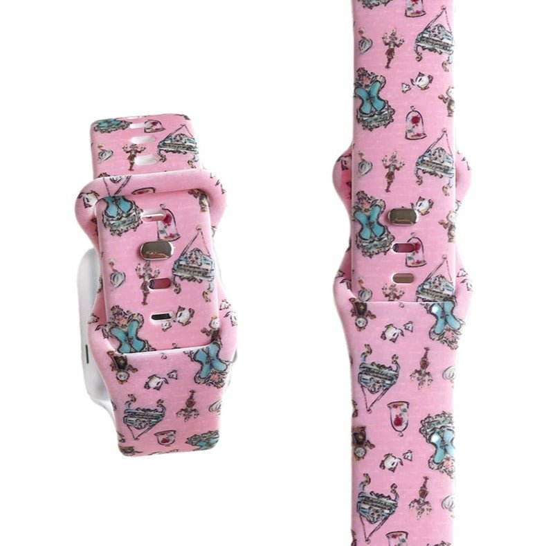 Beauty and the Beast Watch Band - Pink - Tweedle Dee Designs