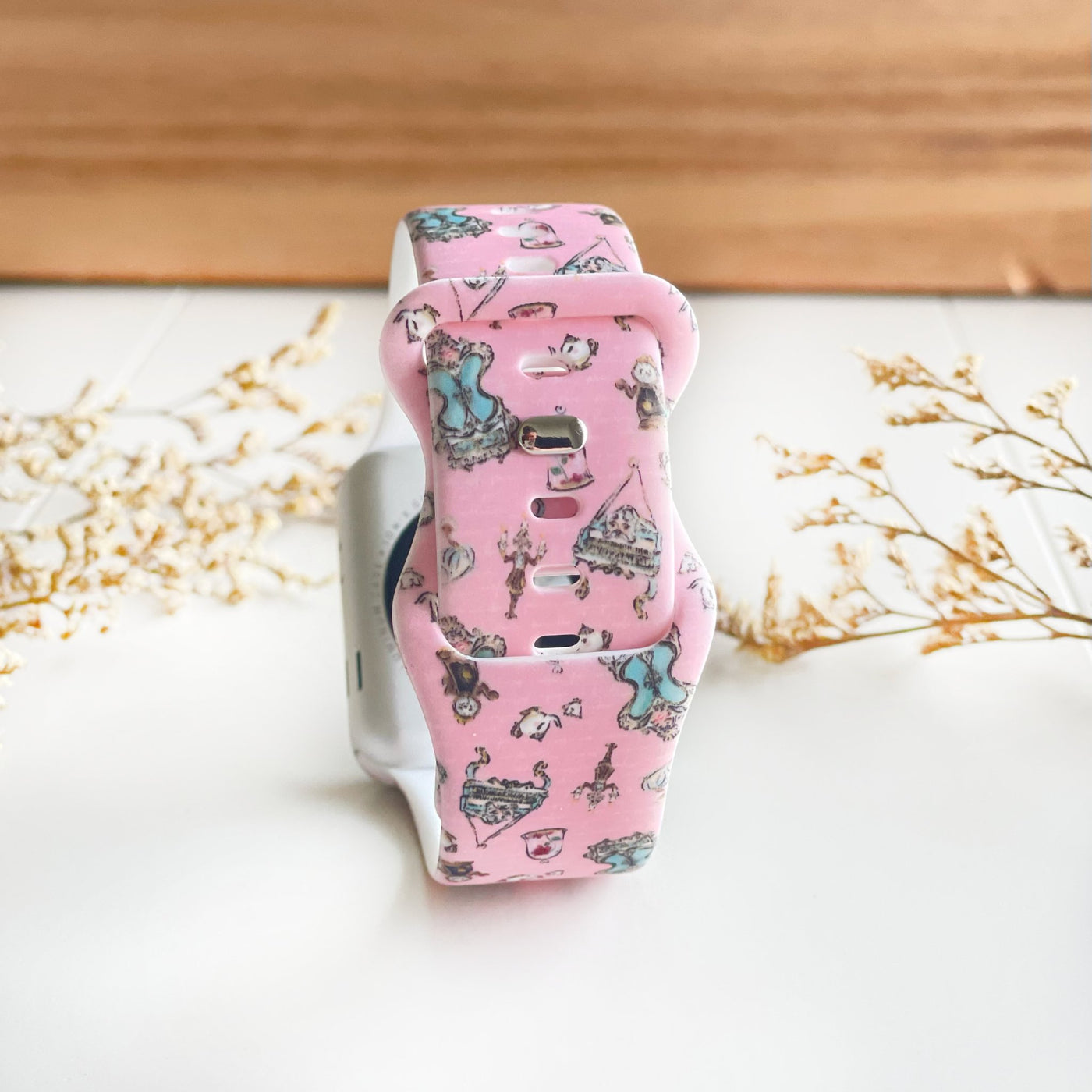 Beauty and the Beast Watch Band - Pink - Tweedle Dee Designs