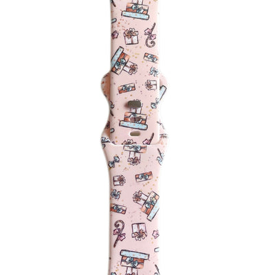 Christmas Present Watch Band - Pink - Tweedle Dee Designs