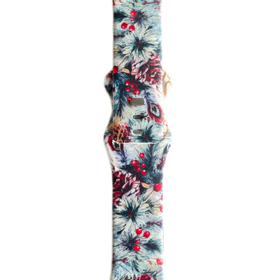 Christmas Watch Band - Holly Berry - Tweedle Dee Designs