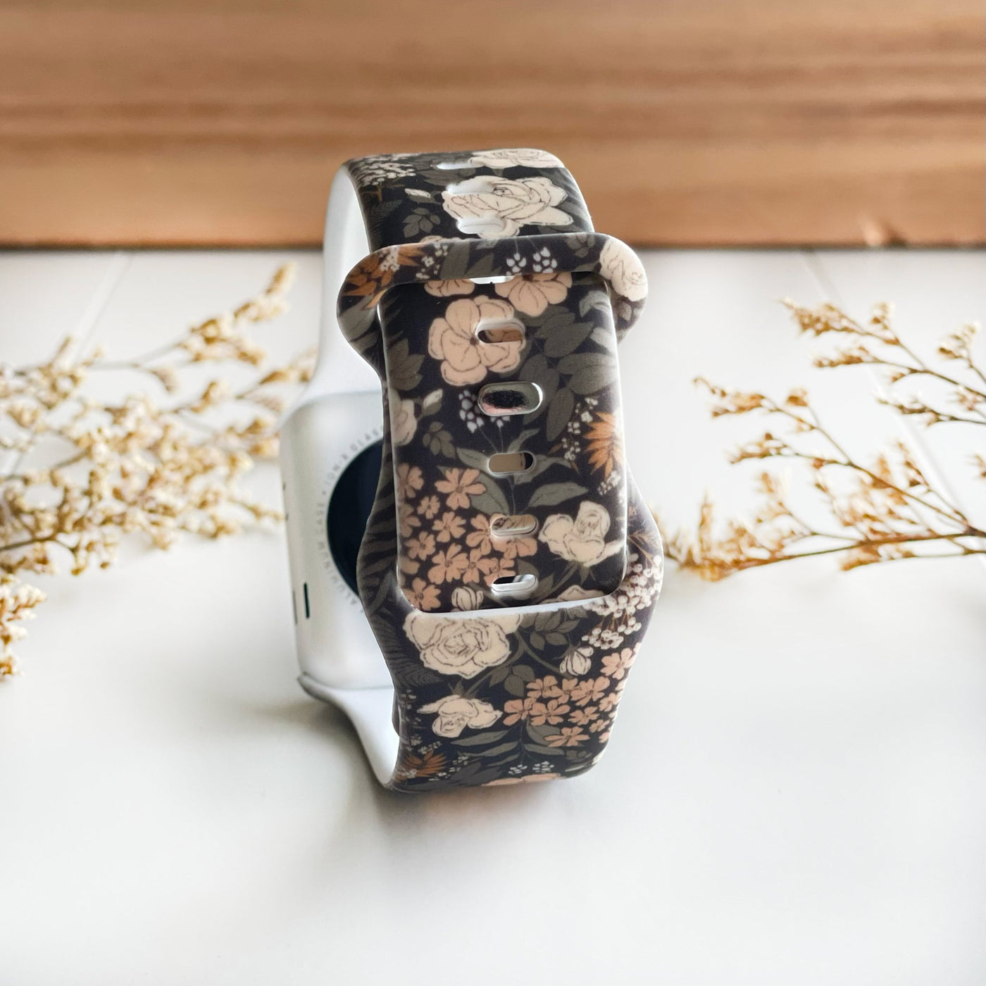 Floral Watch Band - Black Boho - Tweedle Dee Designs