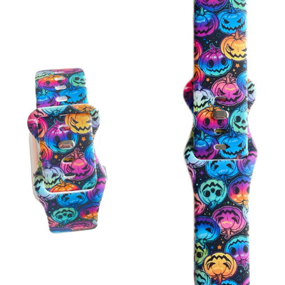 Halloween Watch Band - Rainbow Pumpkin - Tweedle Dee Designs