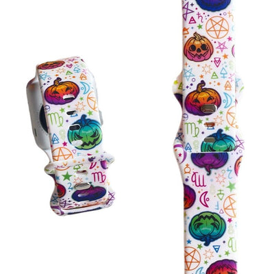 Halloween Watch Band - White Pumpkin - Tweedle Dee Designs