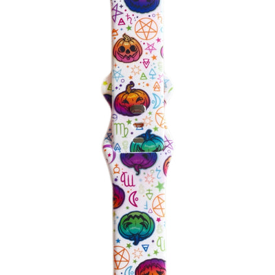 Halloween Watch Band - White Pumpkin - Tweedle Dee Designs