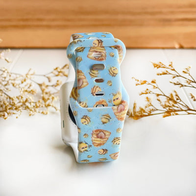 Honey Bee Watch Band - Blue - Tweedle Dee Designs