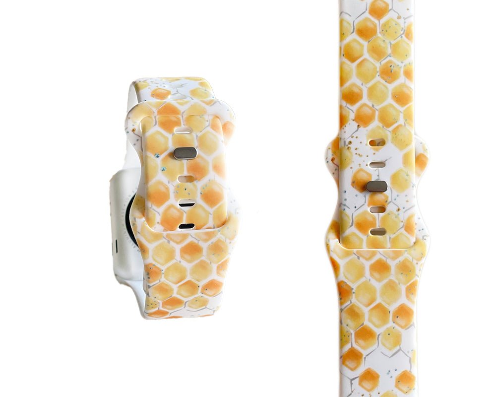 Honey Bee Watch Band - Honey Comb - Tweedle Dee Designs