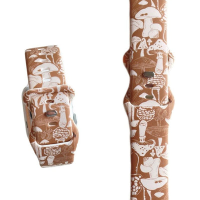 Mushroom Watch Band - Brown - Tweedle Dee Designs