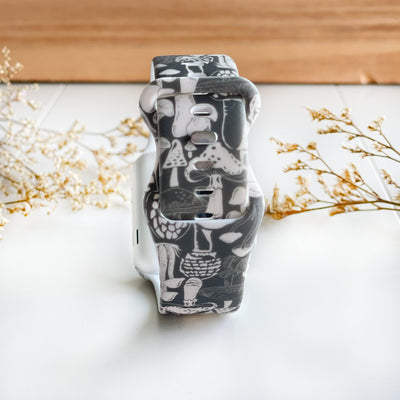 Mushroom Watch Band - Gray - Tweedle Dee Designs