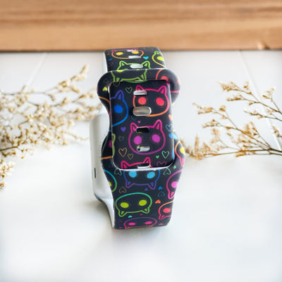 Neon Cat Watch Band - Tweedle Dee Designs