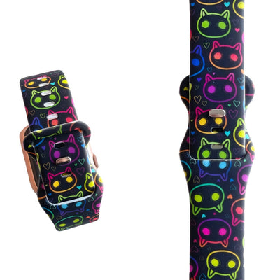 Neon Cat Watch Band - Tweedle Dee Designs