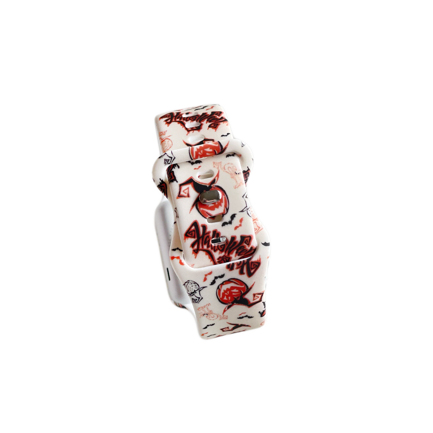 HAPPY HALLOWEEN VINTAGE WHITE Apple Watch Band For Apple Watch Ultra and Series 8/7/6/5/4/3/2/1 SE